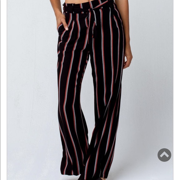 Tilly's Pants - Tilly’s Black stripped flowy pants